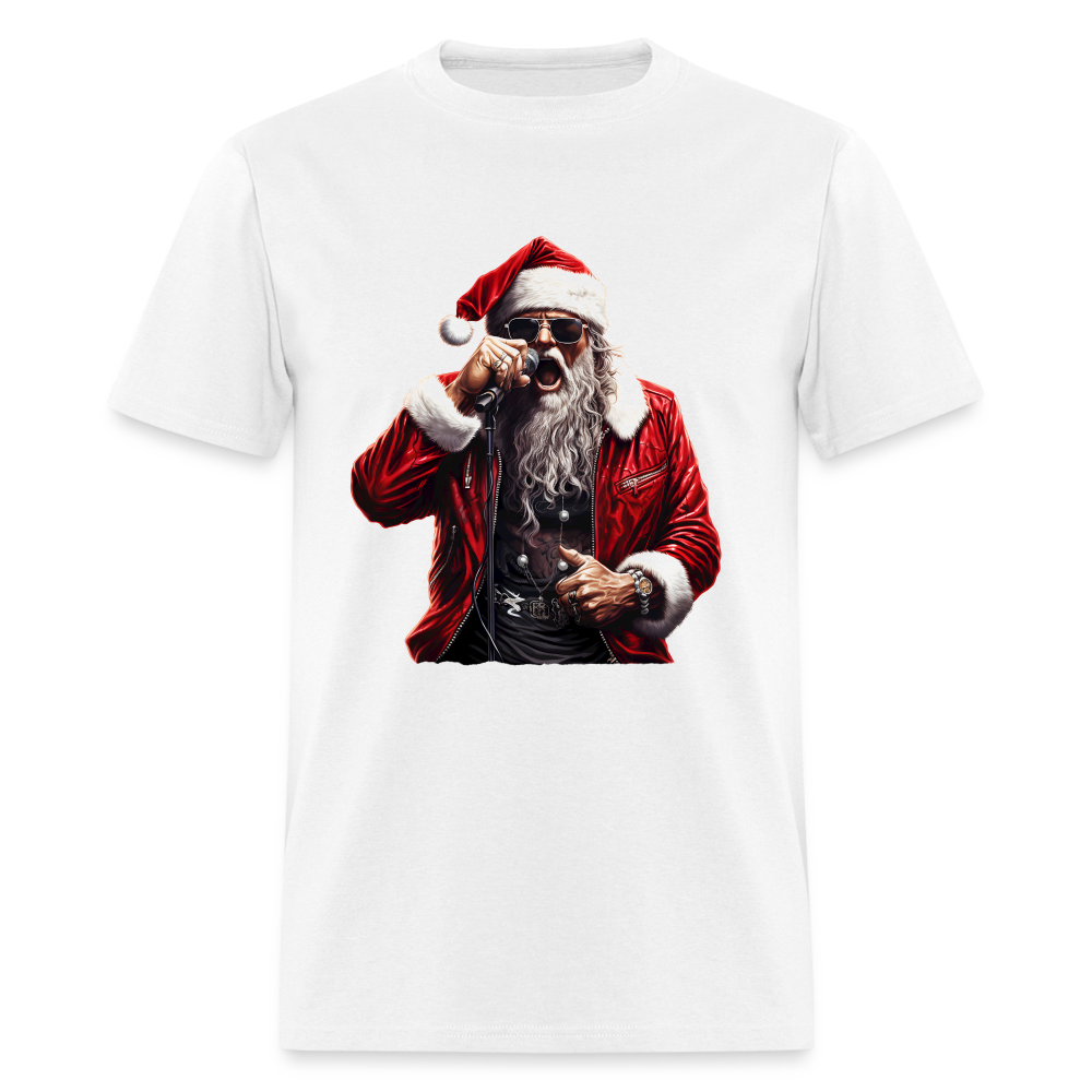Santa Claus Singing Unisex Classic T-Shirt - white