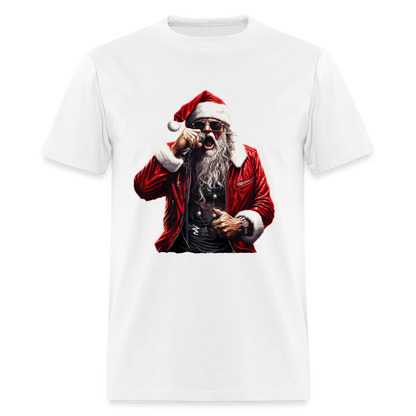 Santa Claus Singing Unisex Classic T-Shirt - white