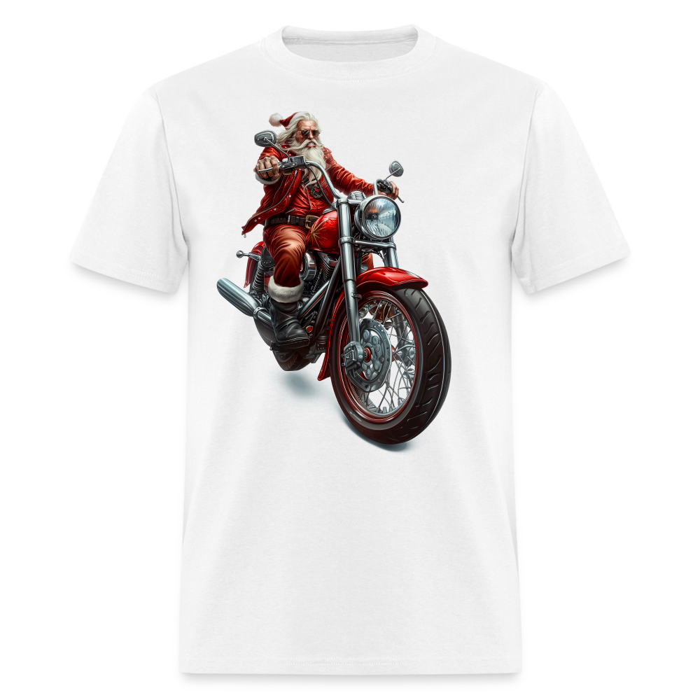 Bad Santa Motorcycle Unisex Classic T-Shirt - white