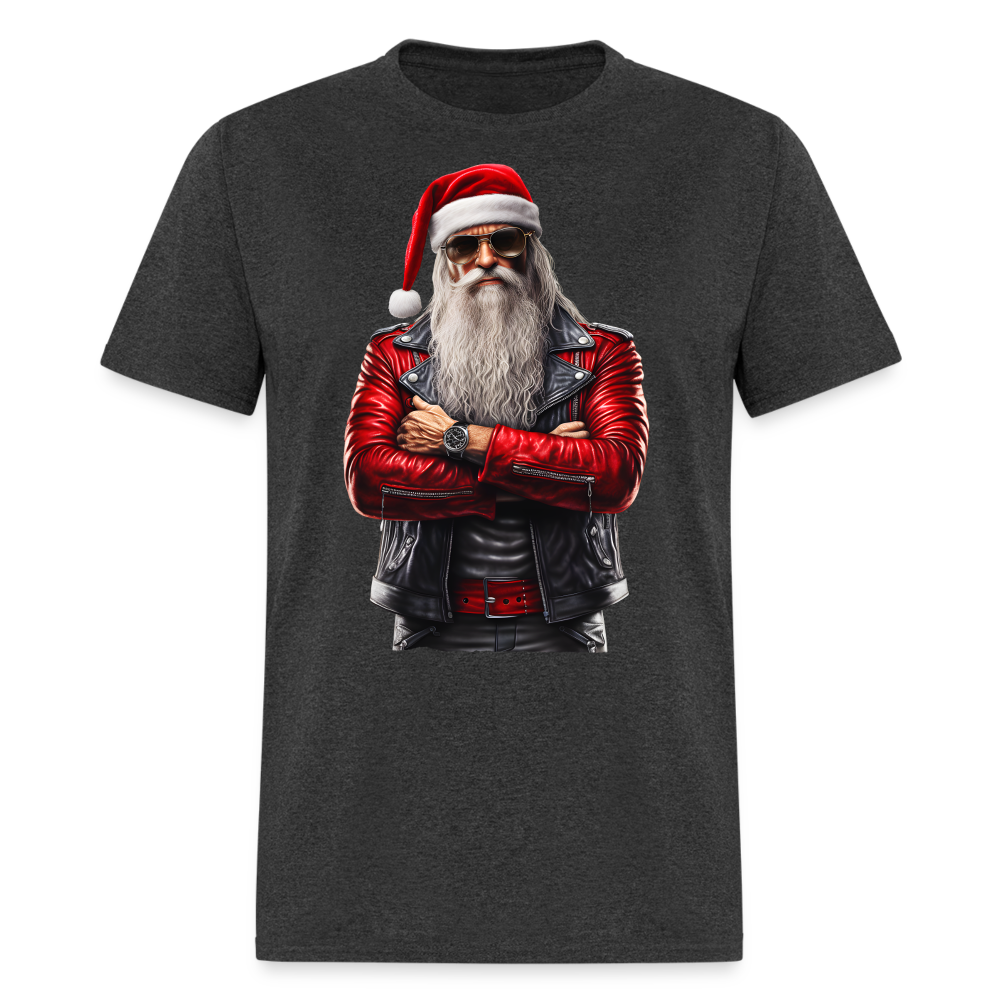 Bad Rock n Roll Santa Claus Unisex Classic T-Shirt - heather black