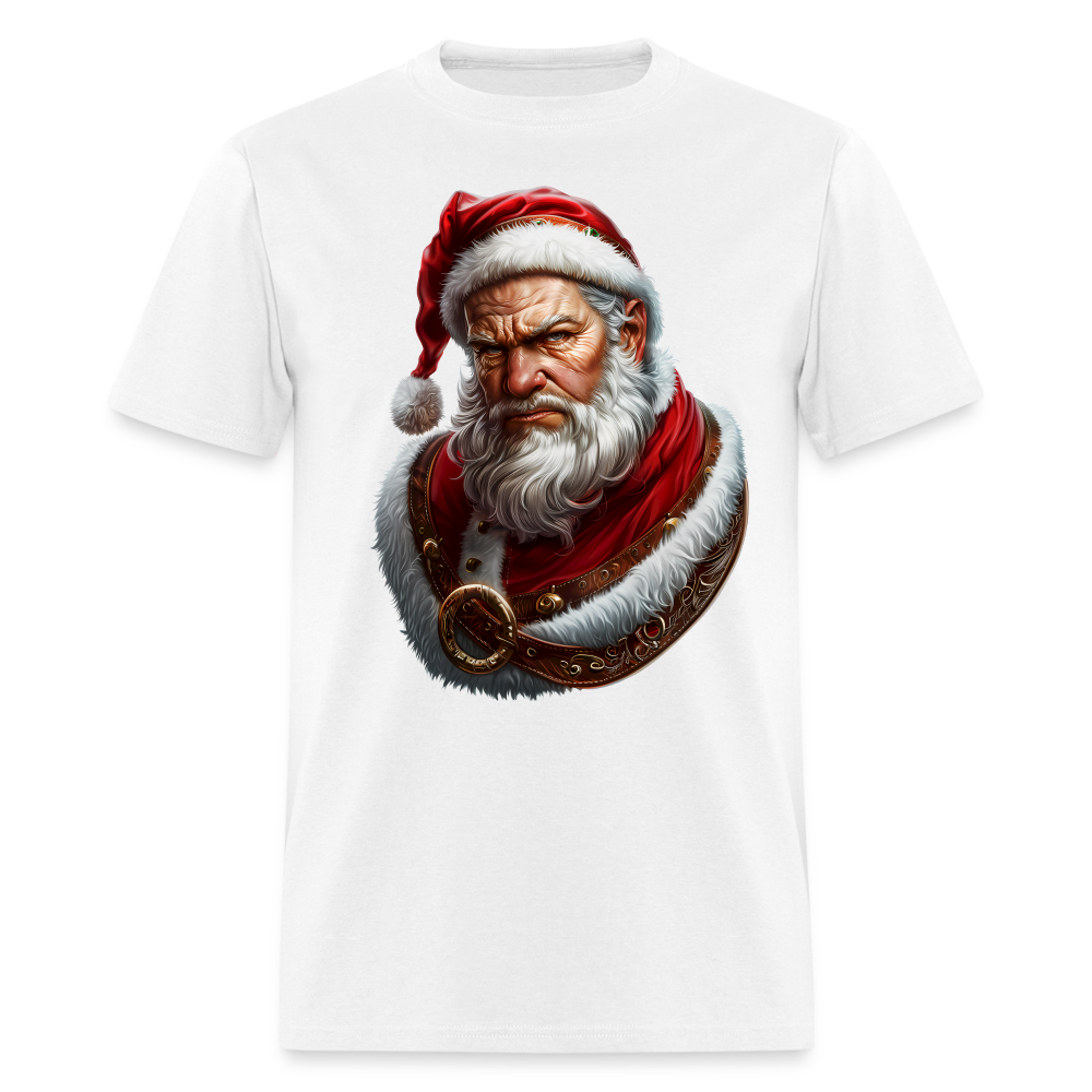 Grumpy Bad Angry Santa Unisex Classic T-Shirt - white