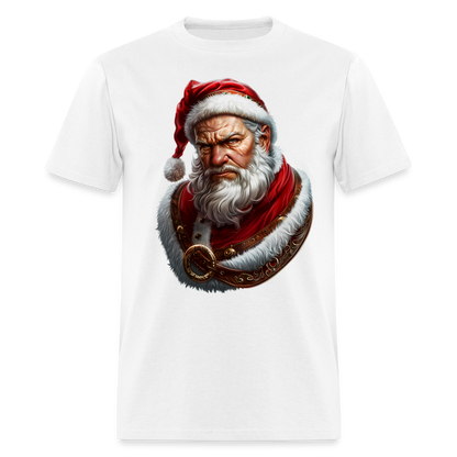 Grumpy Bad Angry Santa Unisex Classic T-Shirt - white