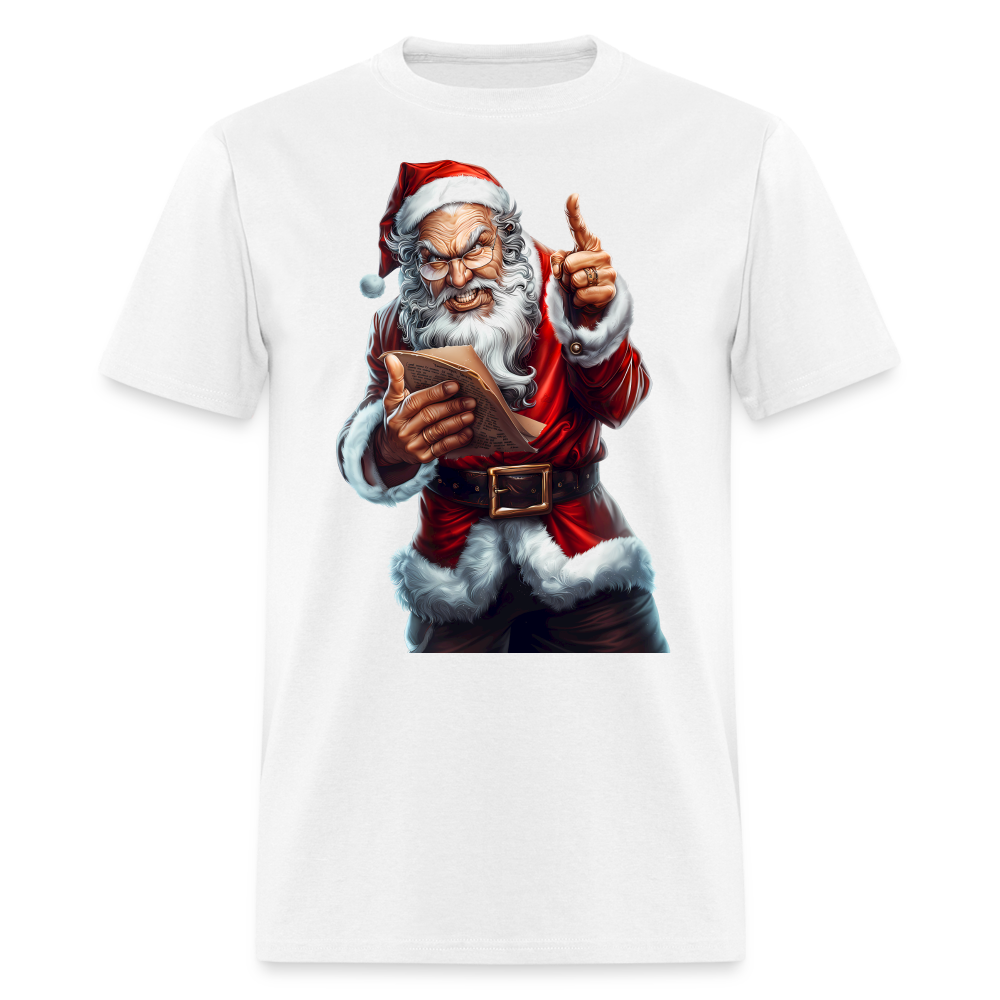 Bad Santa Naughty List Unisex Classic T-Shirt - white