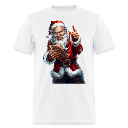 Bad Santa Naughty List Unisex Classic T-Shirt - white