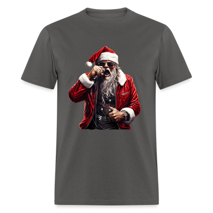 Santa Claus Singing Unisex Classic T-Shirt - charcoal