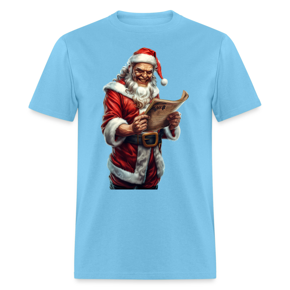 Bad Santa Naughty List Unisex Classic T-Shirt - aquatic blue