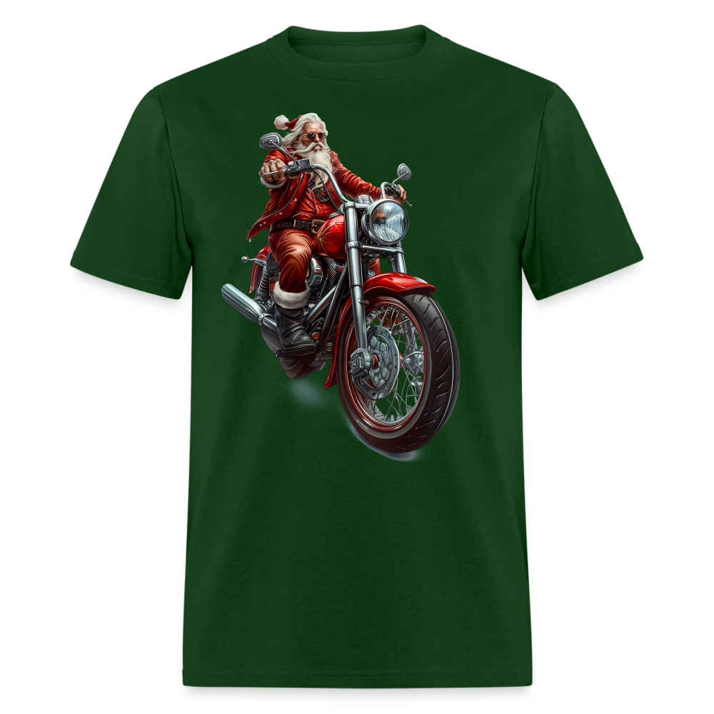 Bad Santa Motorcycle Unisex Classic T-Shirt - forest green
