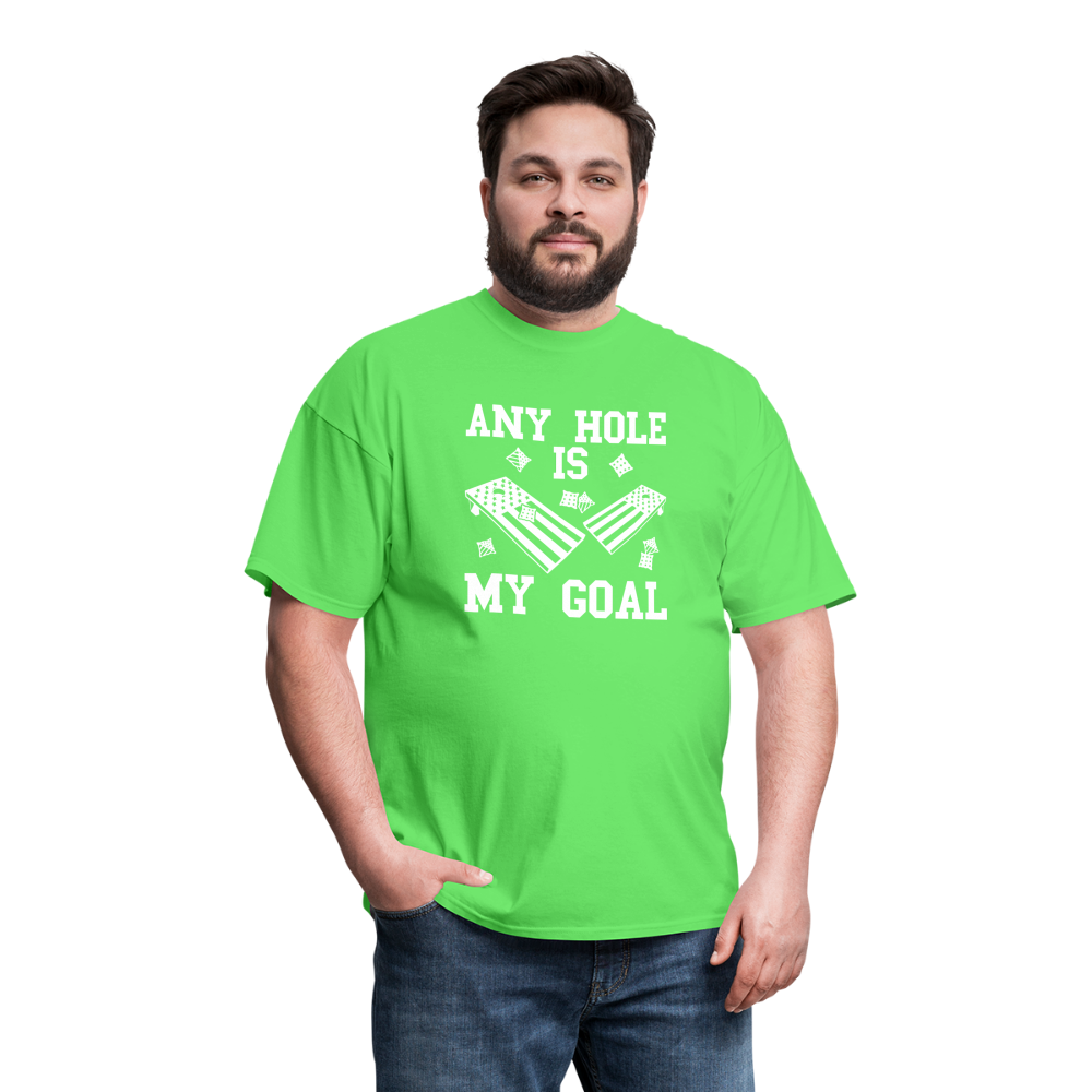 Any Hole is My Goal Cornhole Unisex Classic T-Shirt - kiwi