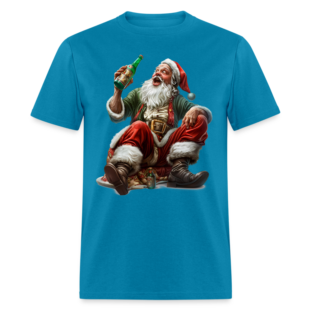 Drunk Bad Santa Unisex Classic T-Shirt - turquoise