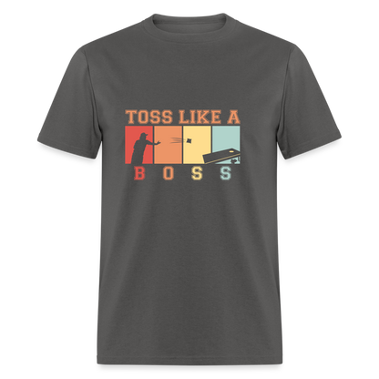 Toss Like a Boss Cornhole Unisex Classic T-Shirt - charcoal