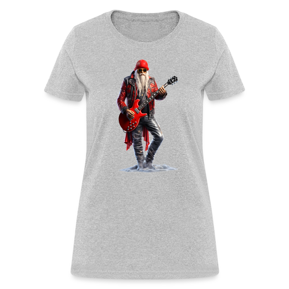 Santa Rock Star Women's T-Shirt - heather gray