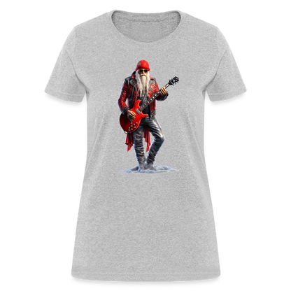 Santa Rock Star Women's T-Shirt - heather gray