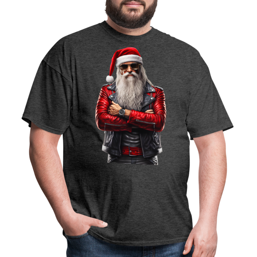 Bad Rock n Roll Santa Claus Unisex Classic T-Shirt - heather black