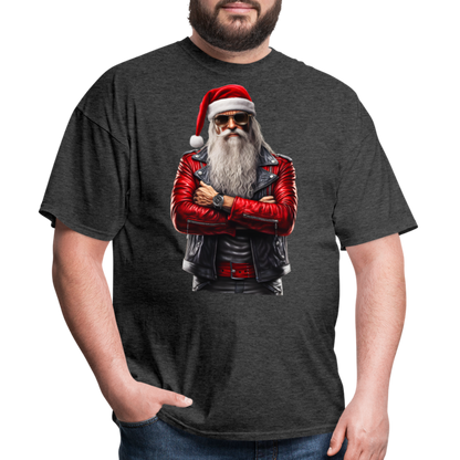 Bad Rock n Roll Santa Claus Unisex Classic T-Shirt - heather black