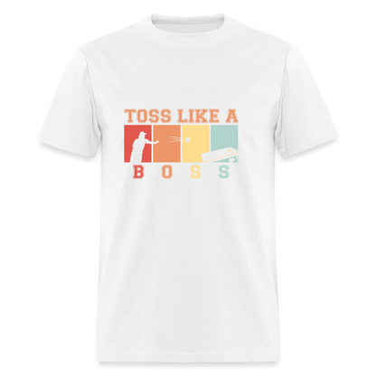 Toss Like a Boss Cornhole Unisex Classic T-Shirt - white