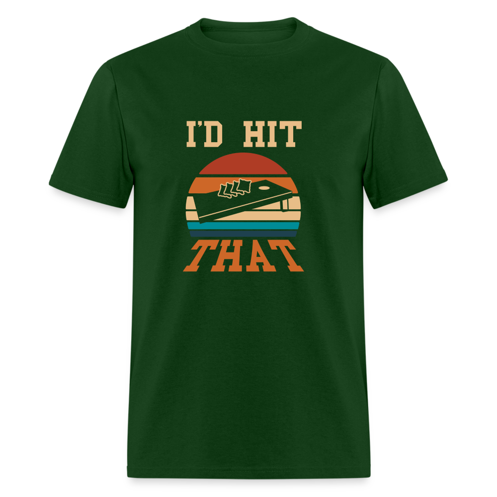 I'd Hit That Cornhole Unisex Classic T-Shirt - forest green