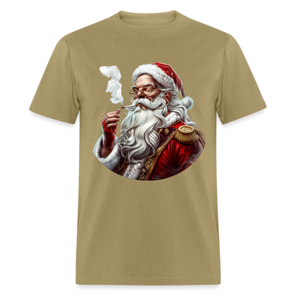 Bad Santa Smoking (Design I) Unisex Classic T-Shirt - khaki