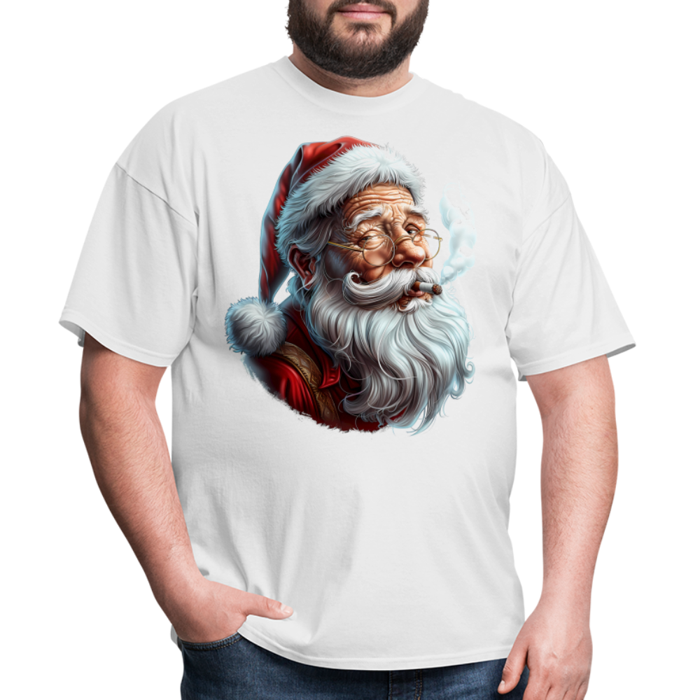 Bad Santa Smoking (Design H) Unisex Classic T-Shirt - white