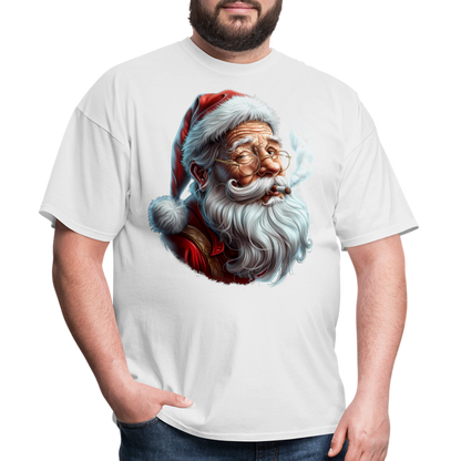 Bad Santa Smoking (Design H) Unisex Classic T-Shirt - white