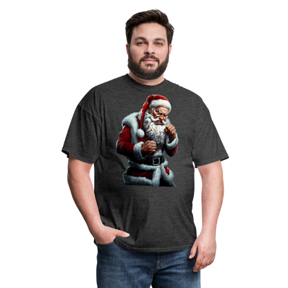 Angry Bad Santa Unisex Classic T-Shirt - heather black