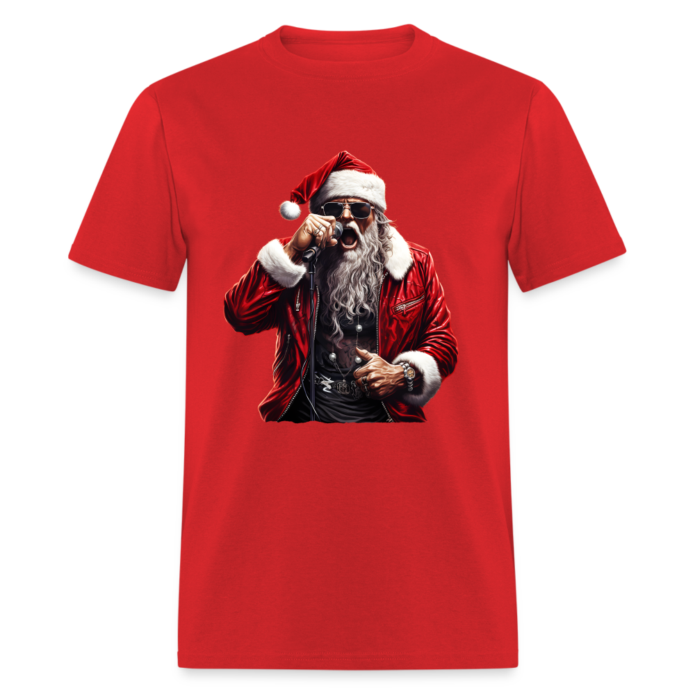 Santa Claus Singing Unisex Classic T-Shirt - red