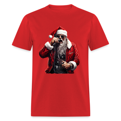 Santa Claus Singing Unisex Classic T-Shirt - red