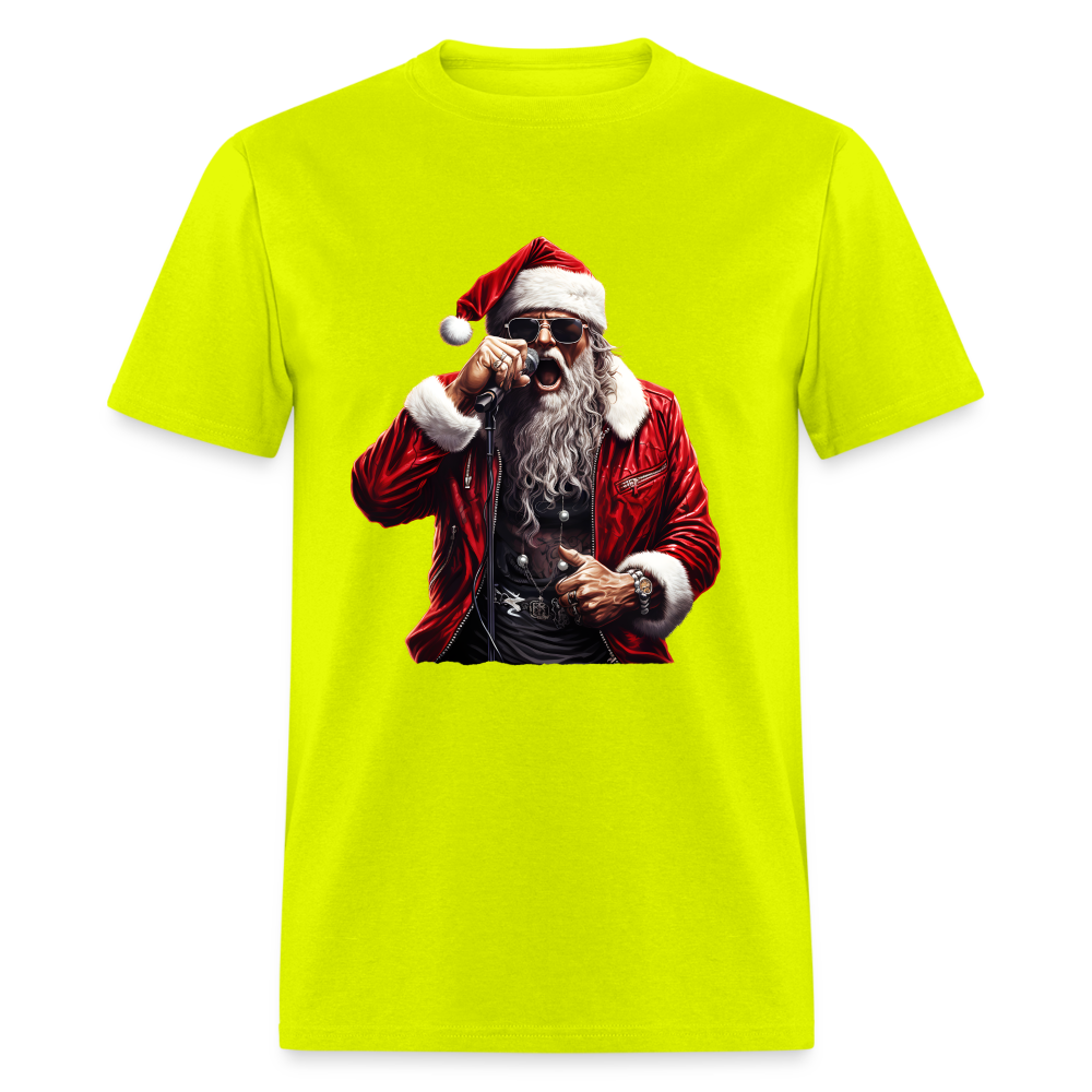 Santa Claus Singing Unisex Classic T-Shirt - safety green