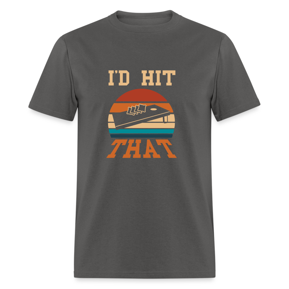 I'd Hit That Cornhole Unisex Classic T-Shirt - charcoal