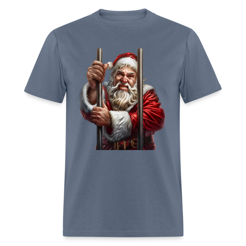 Bad Santa in Jail (Design F) Unisex Classic T-Shirt - denim
