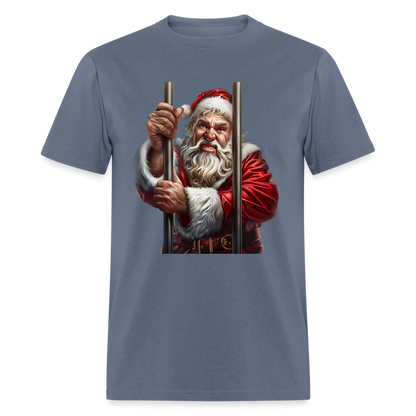 Bad Santa in Jail (Design F) Unisex Classic T-Shirt - denim