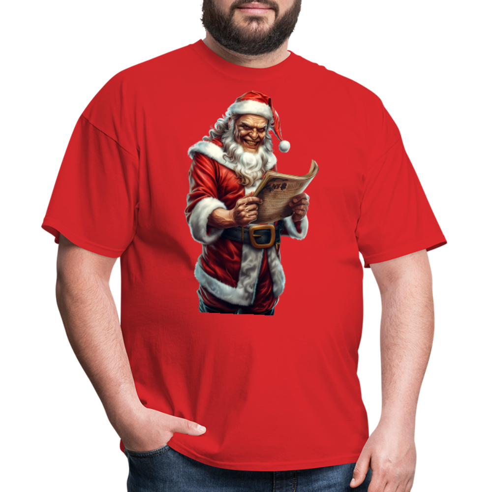 Bad Santa Naughty List Unisex Classic T-Shirt - red
