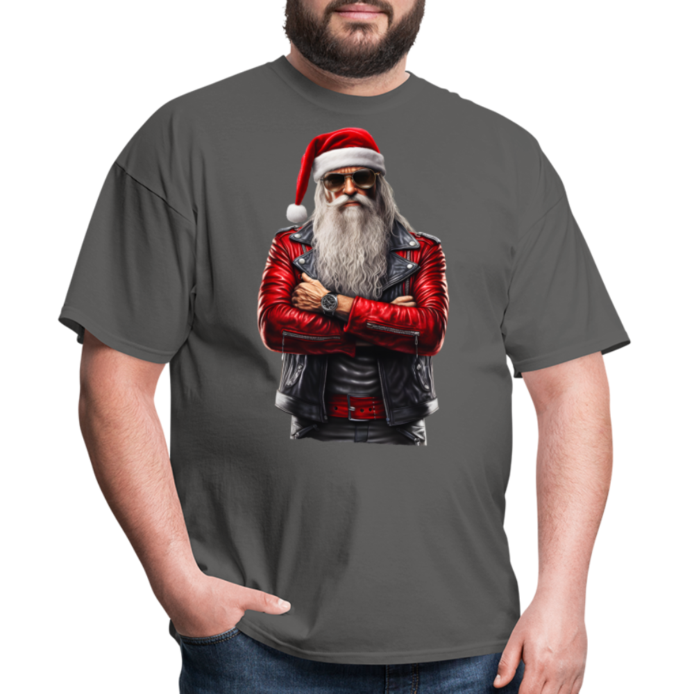 Bad Rock n Roll Santa Claus Unisex Classic T-Shirt - charcoal