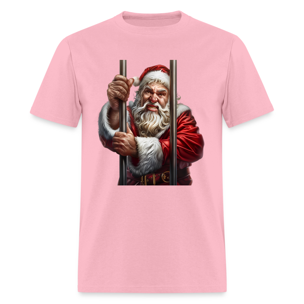Bad Santa in Jail (Design F) Unisex Classic T-Shirt - pink