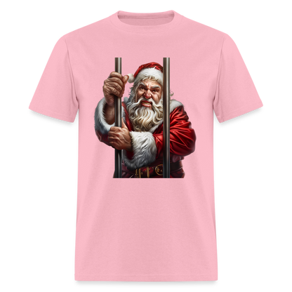 Bad Santa in Jail (Design F) Unisex Classic T-Shirt - pink