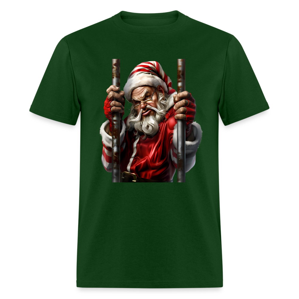 Bad Santa in Jail (Design G) Unisex Classic T-Shirt - forest green