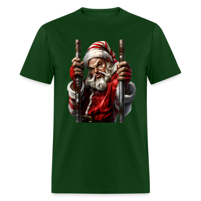 Bad Santa in Jail (Design G) Unisex Classic T-Shirt - forest green