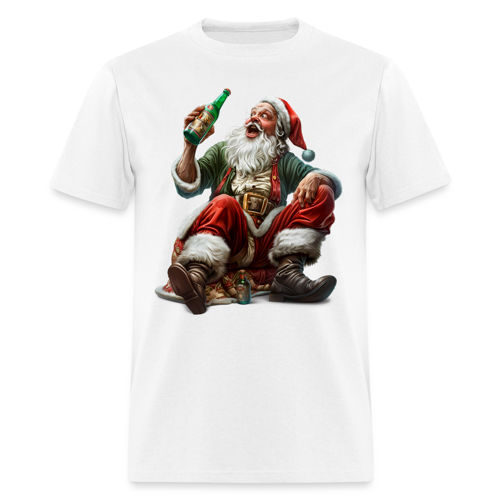 Drunk Bad Santa Unisex Classic T-Shirt - white