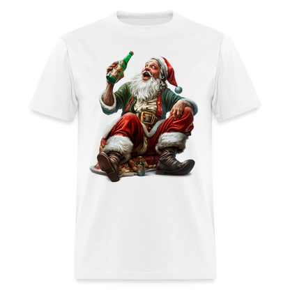 Drunk Bad Santa Unisex Classic T-Shirt - white
