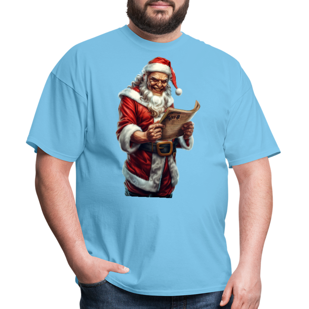 Bad Santa Naughty List Unisex Classic T-Shirt - aquatic blue