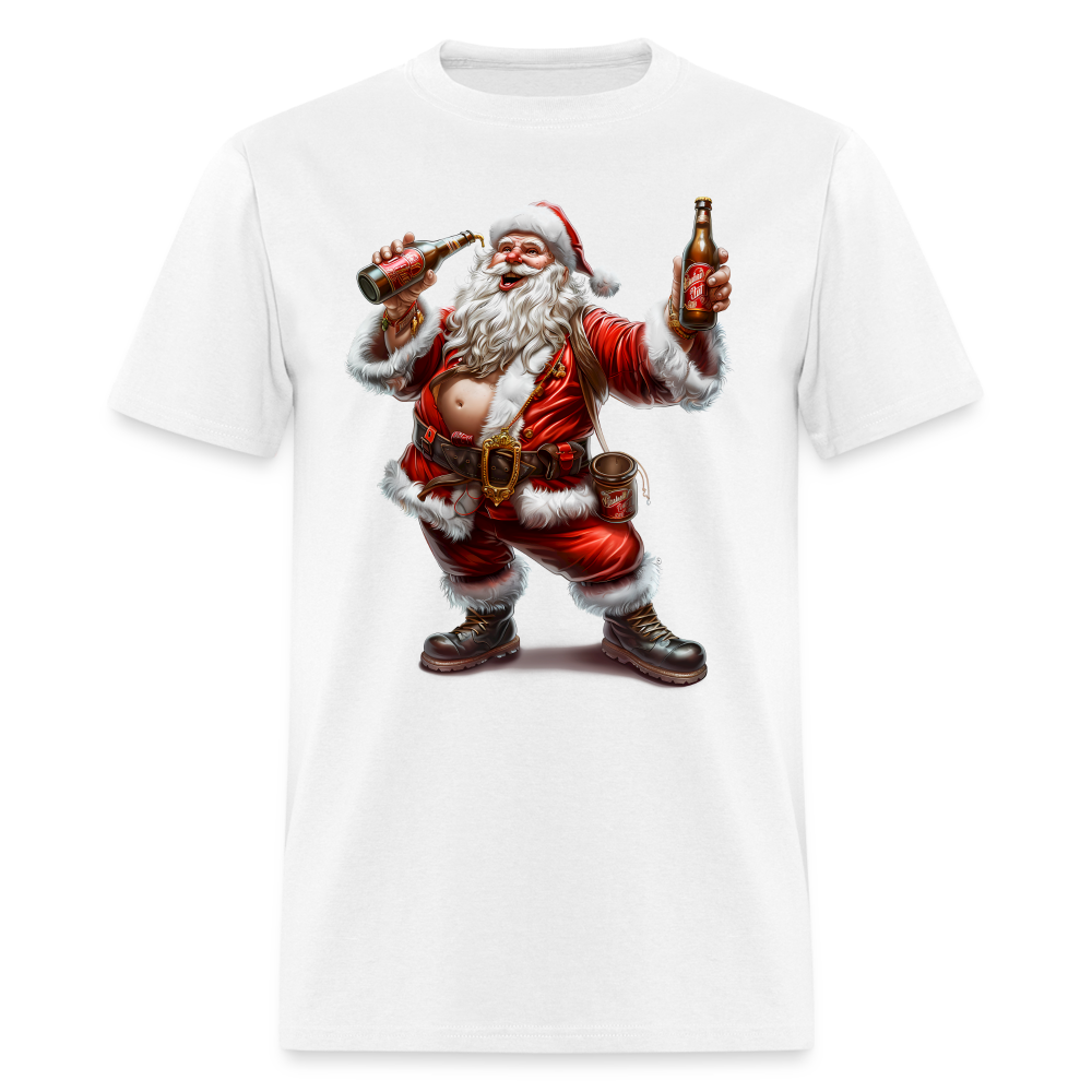 Bad Santa Drinking (Design A) Unisex Classic T-Shirt - white