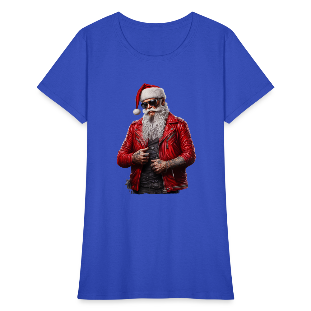 Santa Claus Rock Star Sunglasses Women's T-Shirt - royal blue