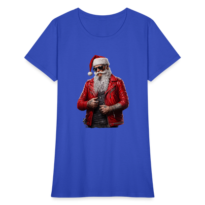 Santa Claus Rock Star Sunglasses Women's T-Shirt - royal blue