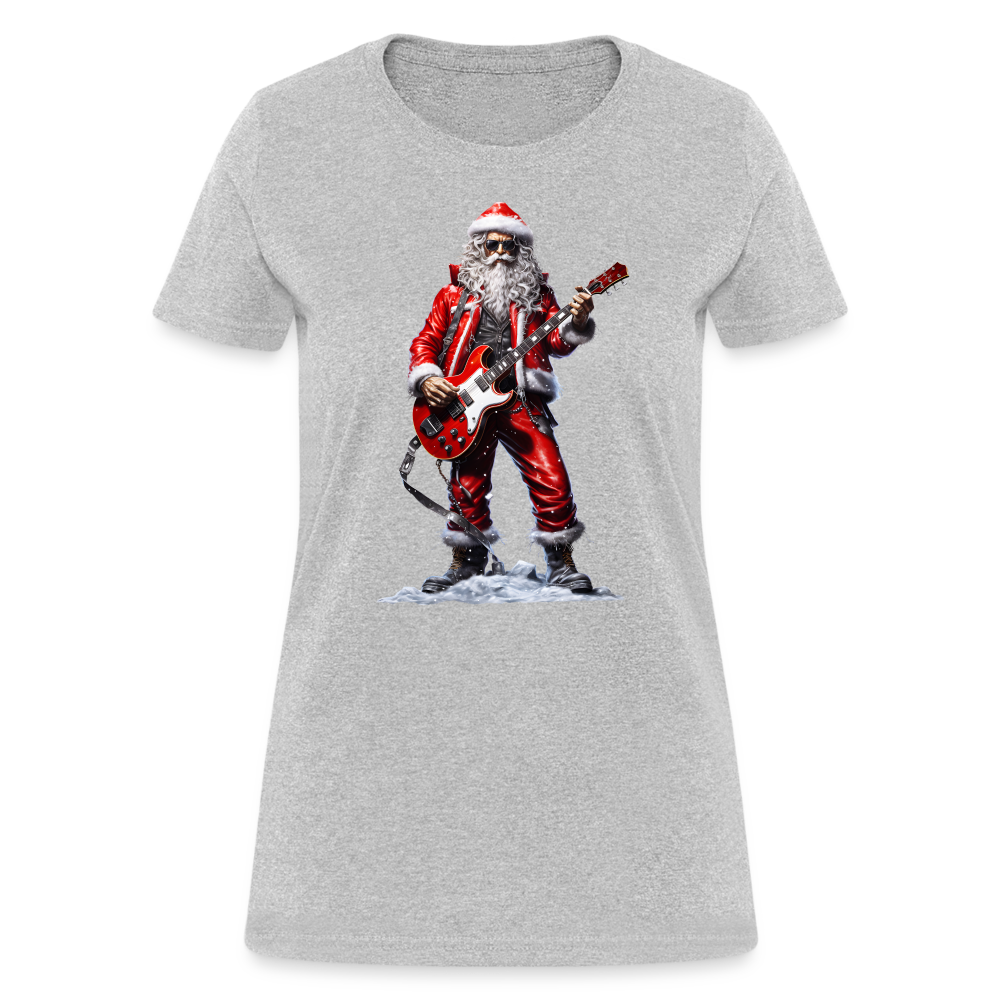 Santa Claus Rock Star Women's T-Shirt - heather gray