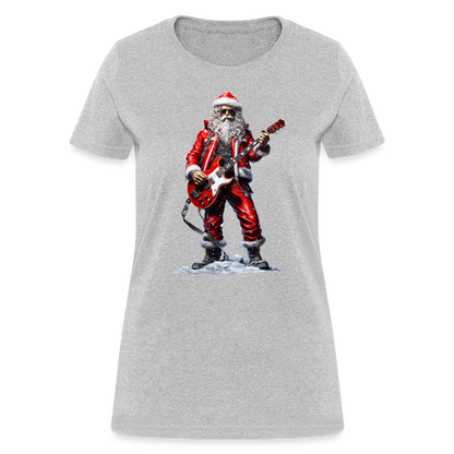 Santa Claus Rock Star Women's T-Shirt - heather gray