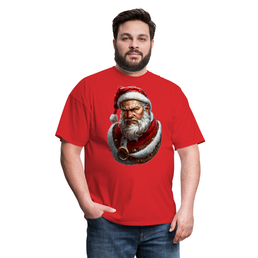 Grumpy Bad Angry Santa Unisex Classic T-Shirt - red