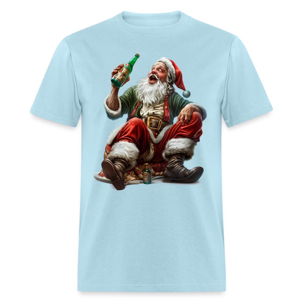 Drunk Bad Santa Unisex Classic T-Shirt - powder blue