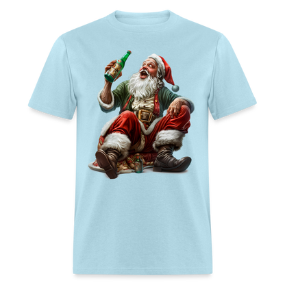 Drunk Bad Santa Unisex Classic T-Shirt - powder blue