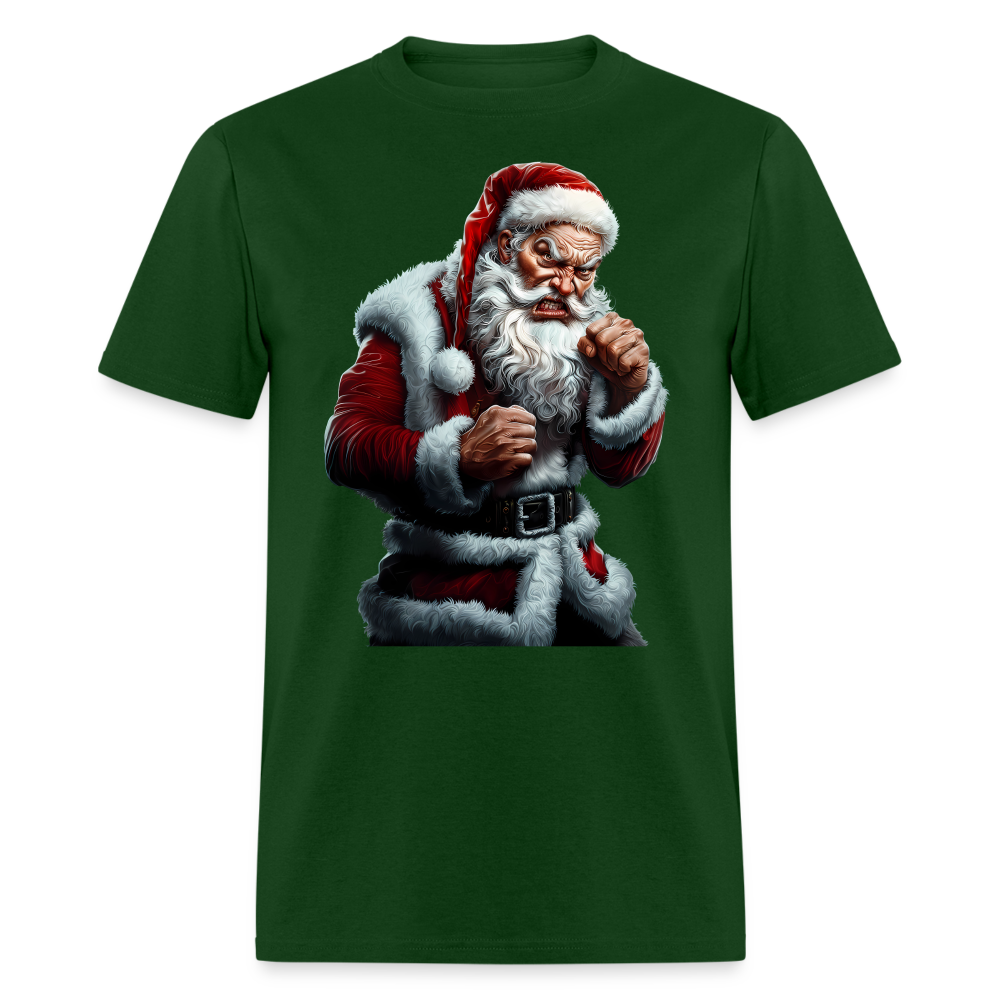Angry Bad Santa Unisex Classic T-Shirt - forest green
