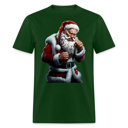 Angry Bad Santa Unisex Classic T-Shirt - forest green