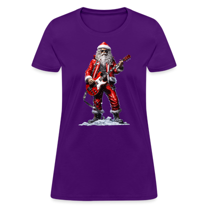 Santa Claus Rock Star Women's T-Shirt - purple